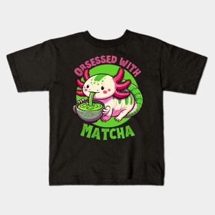 Matcha axolotl Kids T-Shirt